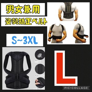 Lサイズ 登山 腰痛 矯正 男女共用 疲れ デスクワーク　猫背矯正 肩凝り サポーター 背筋 腰痛改善 猫背 介護 猫背矯正ベルト