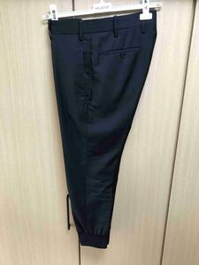 国内正規 Neil Barrett ニールバレット 裾リブ クロップド パンツ スラックス スキニーフィット 黒 44 SKINNY FIT PBPA78 6107