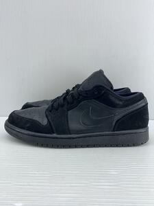 NIKE◆AIR JORDAN 1 LOW/エアジョーダンロー/ブラック/553558-025/27cm/BLK