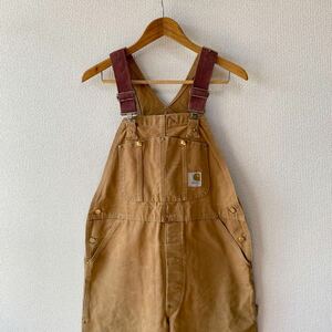 70s Carhartt ダック ダブルニー オーバーオール 36 カーハート ワーク ビンテージ USA製