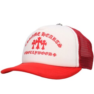 クロムハーツ 帽子 TRUCKER CAP トラッカーキャップ セメタリークロスプリントトラッカーメッシュキャップ 中古 SJ02