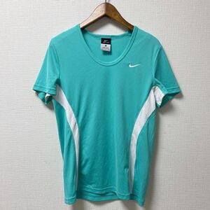 NIKE ナイキ レディース 半袖Tシャツ プラクティスシャツ Mサイズ エメラルドグリーン ポリエステル DRI-FIT