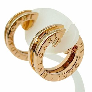 BVLGARI ブルガリ B-ZERO1 ビーゼロワン K18RG フープピアス イヤリング アクセサリー レディース ローズゴールド 8.2ｇ【中古】