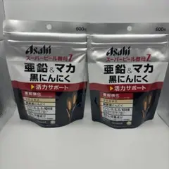 【2個セット】 アサヒグループ食品 亜鉛&マカ黒にんにく 600粒