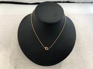 【SWAROVSKI】スワロフスキー　ダブルハートモチーフ　ネックレス　SY02-GC9