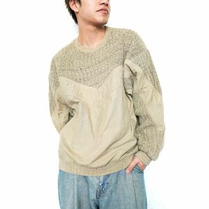 *SPECIAL ITEM* USA VINTAGE COSI COTTON SWITCHED DESIGN OVER KNIT/アメリカ古着コットン切替デザインオーバーニット