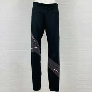 【194】H&M エイチアンドエム スポーツ レギンス パンツ ブラック ピンク Lサイズ ロング