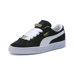 17cm●PUMA SUEDE CLASSIC B BOY FABULO 365129-01 プーマ スエード クラシック 黒 白 キッズ 金 スニーカー ヒップホップ 80 90