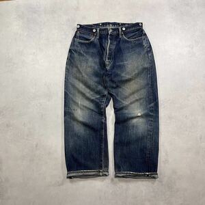 雰囲気◎ 旧ドゥニーム 赤耳 デニム バックルバック サスペンダーボタン 隠しリベット オリゾンティ DENIME 1937xx バックルバックモデル