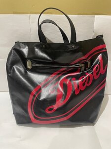 【GMF2730】 1円～ DIESEL ディーゼル 2Wayトートバッグ ブラックカラー 横約34cm 高さ約33cm ブランドバッグ ファッション