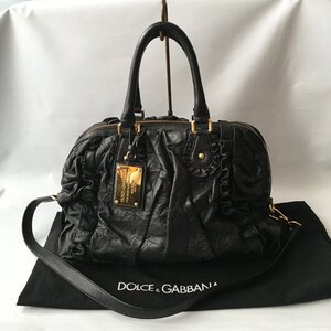 美品　DOLCE & GABBANA ドルチェ＆ガッバーナ 　レザー　ショルダー　バッグ