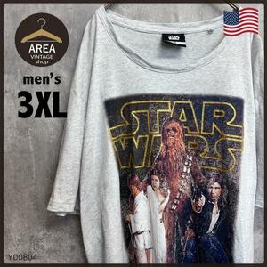 US古着　US　ムービーTシャツ　スターウォーズ　3XLサイズ　メンズ　グレー