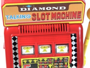 再値下 送料無料 DIAMOND TALKING SLOT MACHINE ヨネザワ ダイヤモンド トーキング スロットマシーン 声が出る 日本製 箱・説明書付