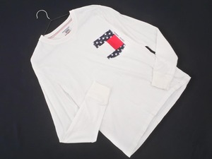 ネコポスOK tommy jeans トミージーンズ 星条旗 ポケット Tシャツ sizeM/白 ◇■ ☆ ejc4 メンズ