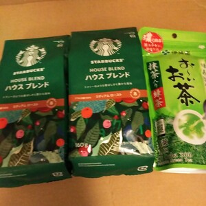 スターバックス ハウスブレンド 160g×2袋セット レギュラーコーヒー(粉)伊藤園お～いお茶茶葉100g /賞味期限2024年１２月　☆送料無料