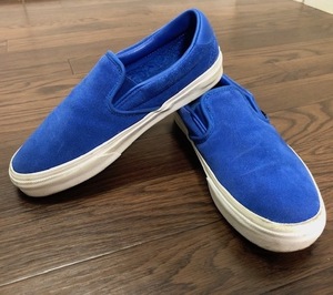 VANS バンズ　スリッポン　6 1/2 ブルー　スニーカー　