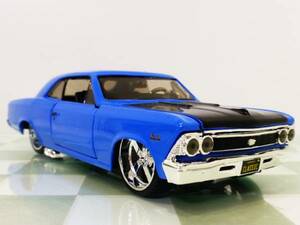 ■MAISTO 1/24 1966 CHEVROLET CHEVELLE SS 396 BLUE■シボレー シェベル