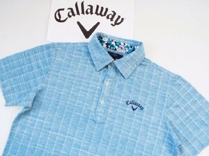 ★美品★Callaway キャロウェイ / ストライプ プルオーバーシャツ DRY / サイズＬ