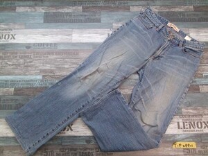 ANTIQUE JEANS レディース ウォッシュ デニムジーンズパンツ 青