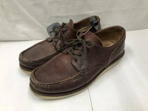 russell moccasin レザー レースアップシューズ メンズ 8 ブラウン 9558 ラッセル モカシン SS-958032