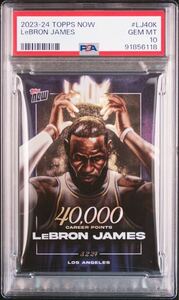 1円スタート PSA10 Topps now LeBron James LAKERS 40000得点記念 レブロン・ジェームズBasketball 