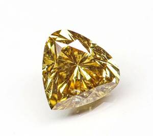 【100円～】0.552ct 天然ダイヤ Fancy Deep Brownish Yellow (ナチュラルカラー) SI2 X