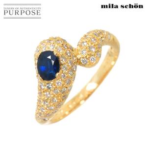 ミラショーン mila schon 13.5号 リング ダイヤ 0.60ct サファイヤ 0.55ct K18 YG イエローゴールド 750 指輪 Ring 90252665