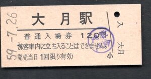 （中央本線）大月駅１２０円