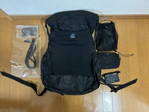 zpacks Nero38L DCF ジーパックス ゼットパックス ネロ 6点セット 黒 ブラック ULギア 軽量ギア バックパック