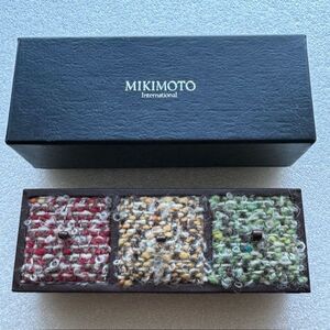 ～「ゆうパケットプラス」送料無料～MIKIMOTO　ミキモト　ツィード　珍しい小さな小物入れ　アクセサリー入れ（美品）