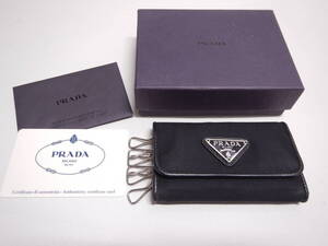 ■PRADA プラダ M222A 6連 キーケース 鍵入れ メンズ レディース ブラック系■