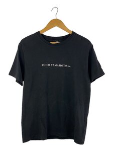 YOHJI YAMAMOTO◆Tシャツ/M/コットン/BLK/HN-T77-177