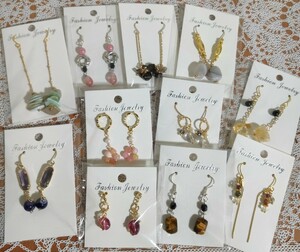 ☆送料無料☆ハンドメイド☆天然石ピアス☆11点セット☆