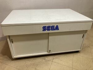 4【希少】 SEGA　店頭ディスプレイ ラック 木製 ショーケース 収納棚 鍵付 展示 什器 / 陳列台 棚 販促 ソニック セガ レトロゲーム