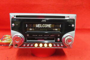 ＊CS888＊動作保証付/ JVC　KW-MZ630　CD MDプレーヤー　カーオーディオ　フロントAUX　2DIN