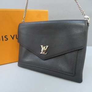 RKO401★LOUIS VUITTON ルイヴィトン ポシェットマイロックミーチェーンショルダーバッグ黒 TA1139★A