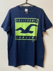 【送料無料】正規品　新品　ホリスター HOLLISTER メンズ　半袖　Tシャツ　L　ネイビー