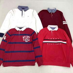 ■ TOMMY HILFIGER, GOLF トミーヒルフィガー ラガーシャツ ポロシャツ 4点 まとめ商品 メンズ レディースMIX 中古卸 1.78kg