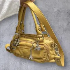 レザーバック ハンドバッグ shoulder bag Y2K grunge