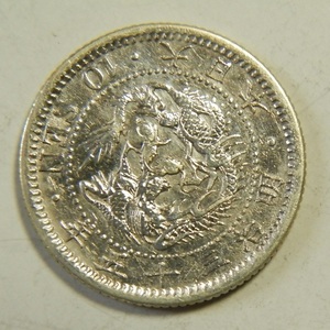 明治35年　1902年　龍10銭銀貨　1枚　2.58ｇ　　比重10.0　35-1
