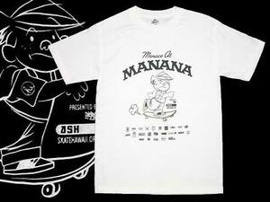 ★レア! ハワイ MENACE AT MANANA スケートボード コンテスト 大会 Tシャツ★スケータースケートボードスケボー