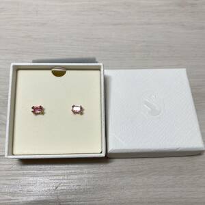 ●【YH-9355】中古美品 SWAROVSKI スワロフスキー ピアス ゴールドカラー 箱有り【レターパックプラス可】