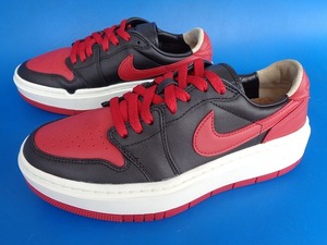 13784■美品 21年製 NIKE WMNS Air Jordan 1 Elevate Low Bred ナイキ エアジョーダン エレベート ロー 赤 黒 ブルズ 25 DQ1823-006