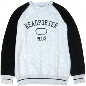 送料無料◆新品！HEAD PORTER PLUS スウェット トレーナー L◆ヘッドポーター プラス