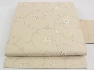 平和屋本店◆極上　九寸名古屋帯　花唐草文　金糸　逸品　CZAA0814s4