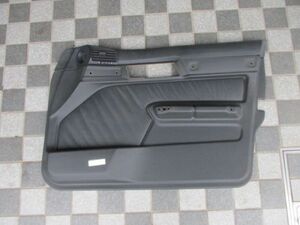 ■BMW E34 フロントドア内張 右 中古 黒革 部品取り トリム インテリア パネル インナードアハンドル 525 535 M5 ■