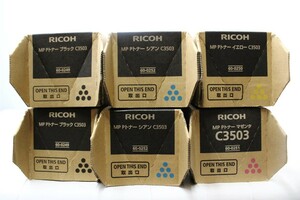 未使用 RICOH 純正 トナー C3503 4色6本（マゼンタ・イエロー×各1 / シアン・ブラック×2） リコー IT3C3T0P5PEO-YR-L135-byebye