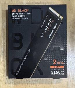 新品未開封 Western Digital 2TB WD Black SN770 ゲーム向け PCIe Gen4 M.2-2280 NVMe WDS200T3X0E-EC ウエスタンデジタル 送料無料