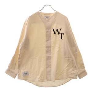 WTAPS ダブルタップス 222TQDT-SHM05 22AW Twill League ベースボールシャツ ホワイト