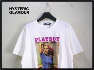 L 新品【HYSTERIC GLAMOUR ASHLEY SMITH pt T-SHIRT No. 12173CT0440 DIRTY WHITE ヒステリックグラマー Tシャツ PLAYBOY Tシャツ】